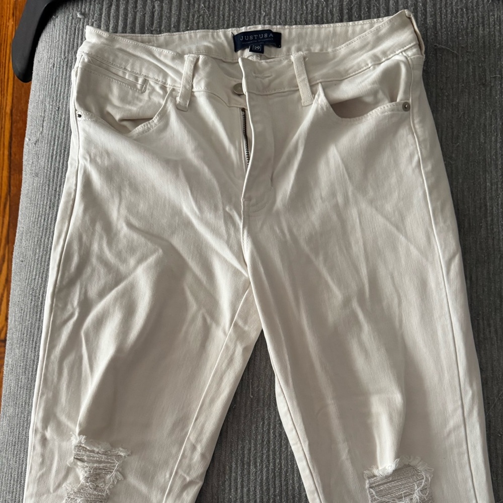 Just USA Cream Denim Jeans
